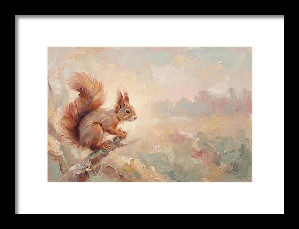 Red Squirrel In Soft Light
