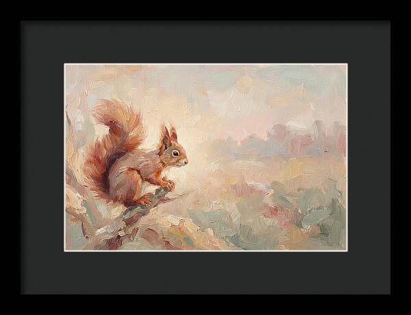 Red Squirrel In Soft Light