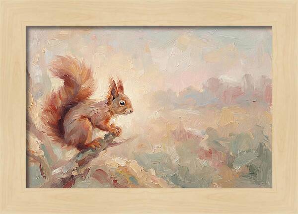 Red Squirrel In Soft Light