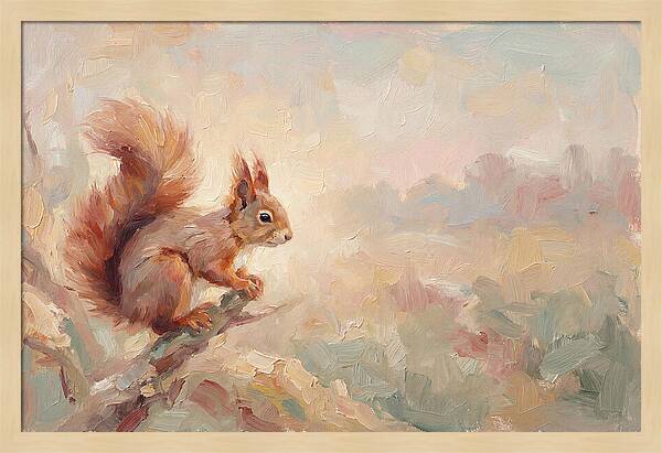 Red Squirrel In Soft Light