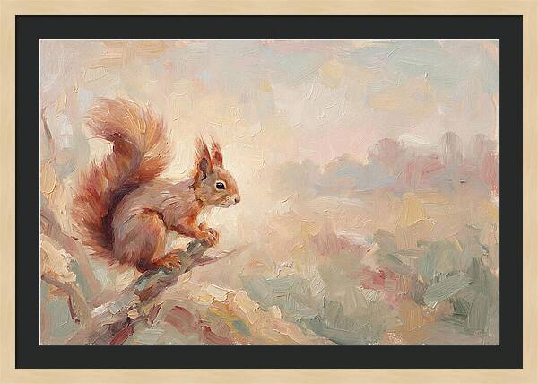Red Squirrel In Soft Light