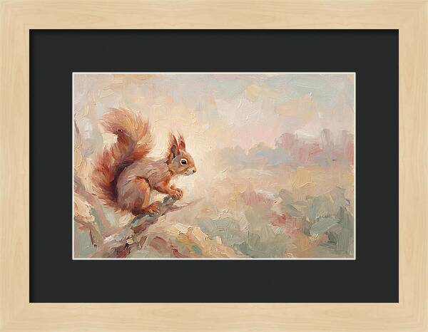 Red Squirrel In Soft Light