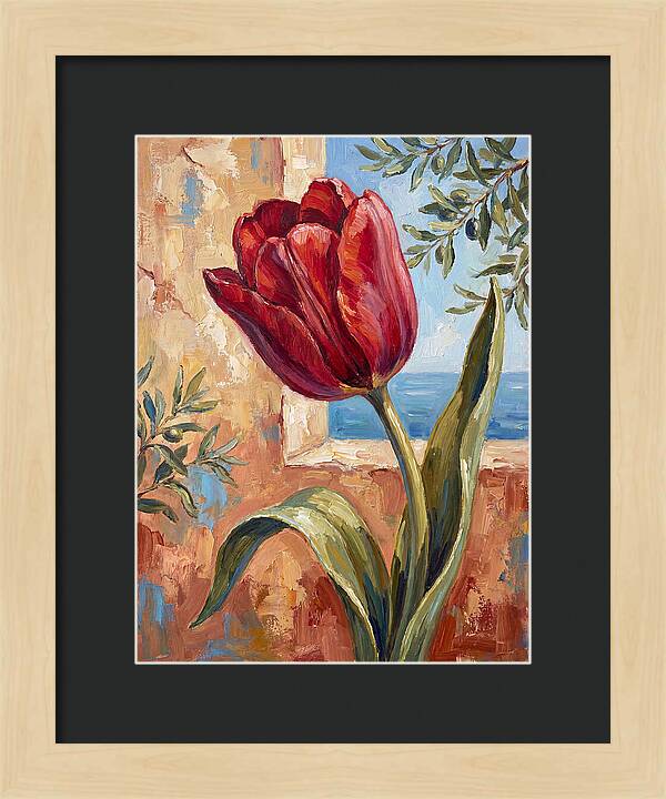 Red Tulip By The Sea
