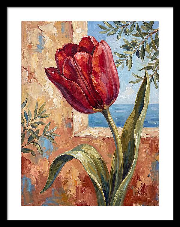 Red Tulip By The Sea