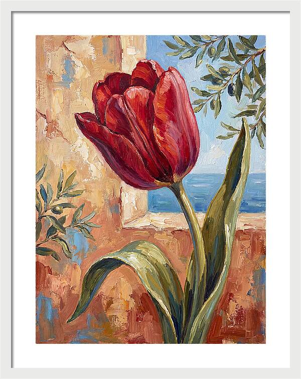Red Tulip By The Sea