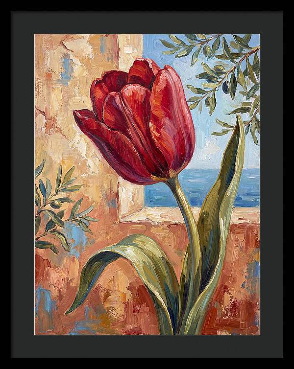 Red Tulip By The Sea