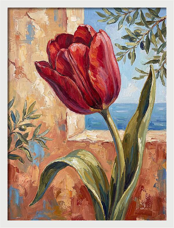 Red Tulip By The Sea