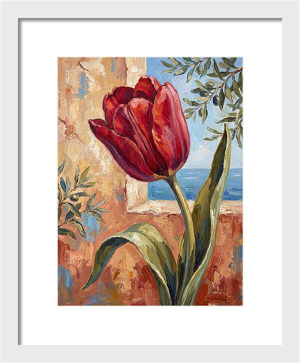 Red Tulip By The Sea