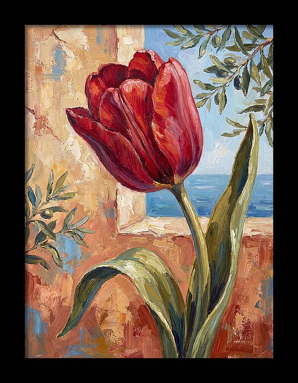 Red Tulip By The Sea