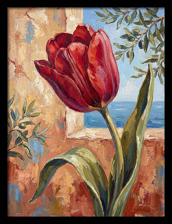 Red Tulip By The Sea