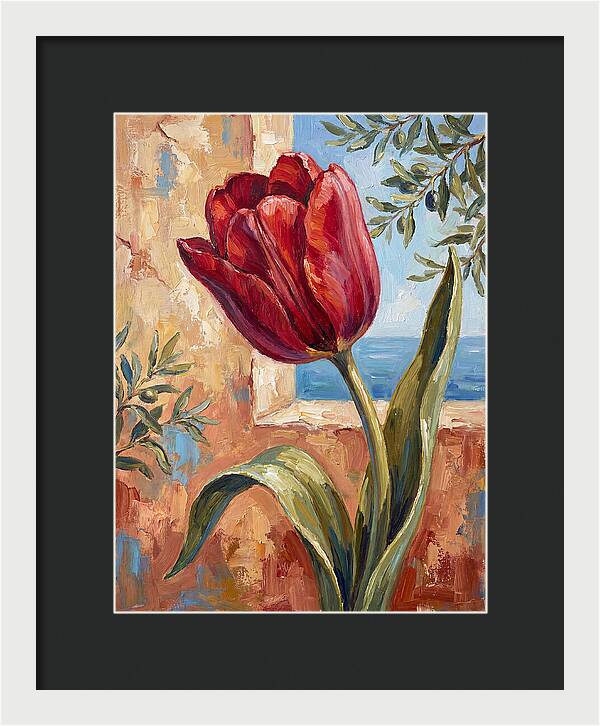 Red Tulip By The Sea