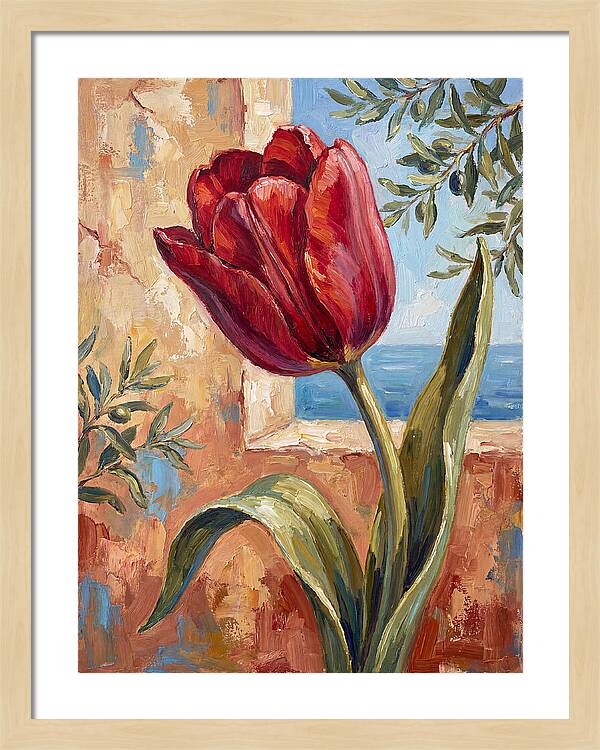 Red Tulip By The Sea