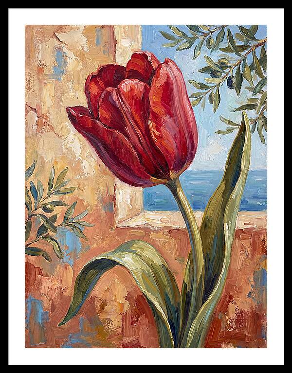 Red Tulip By The Sea