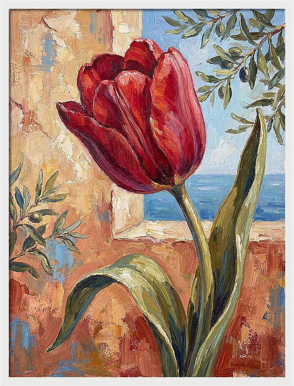 Red Tulip By The Sea