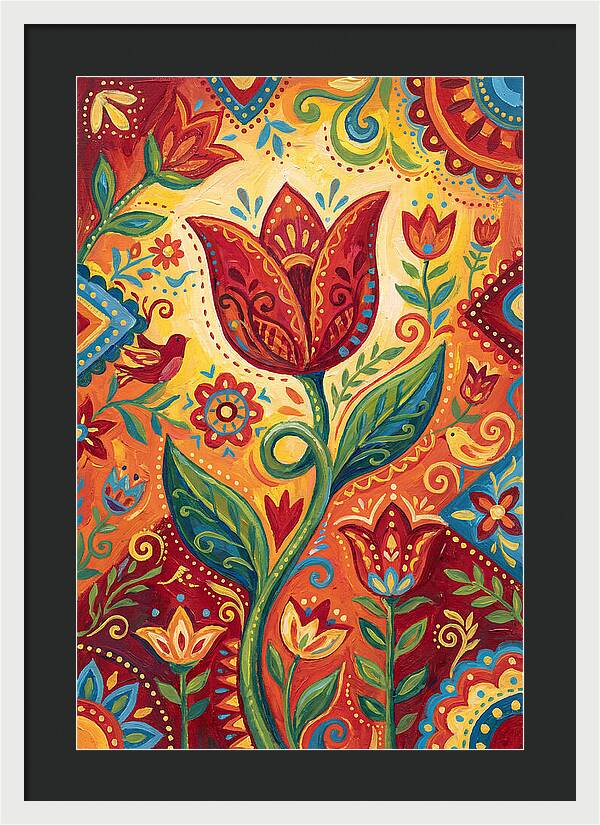 Red Tulip Folk Art