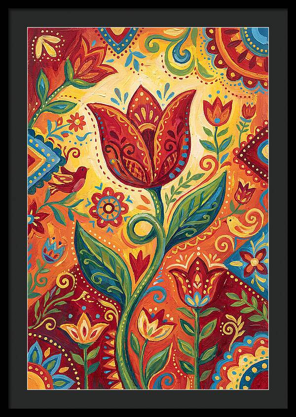 Red Tulip Folk Art