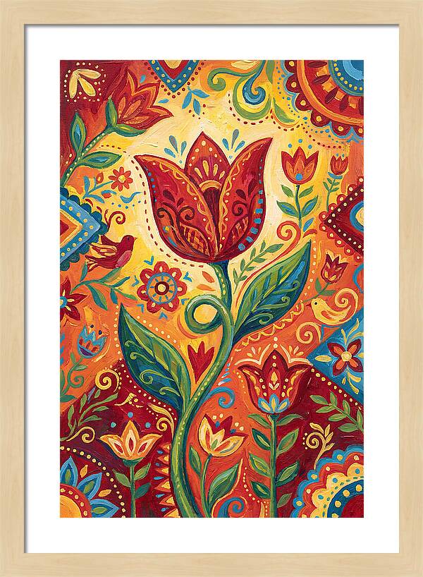 Red Tulip Folk Art