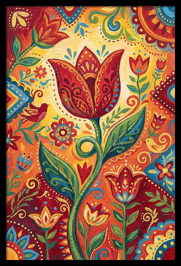Red Tulip Folk Art