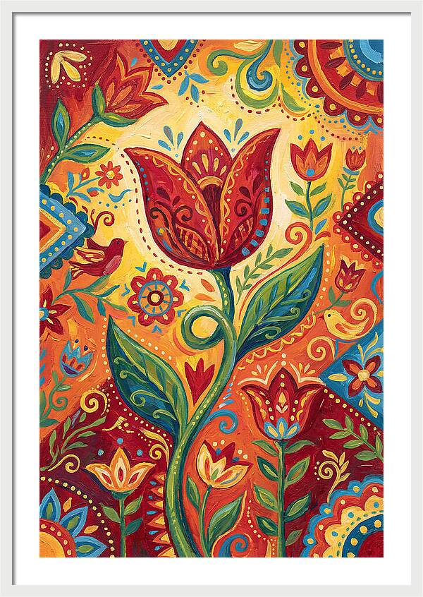 Red Tulip Folk Art