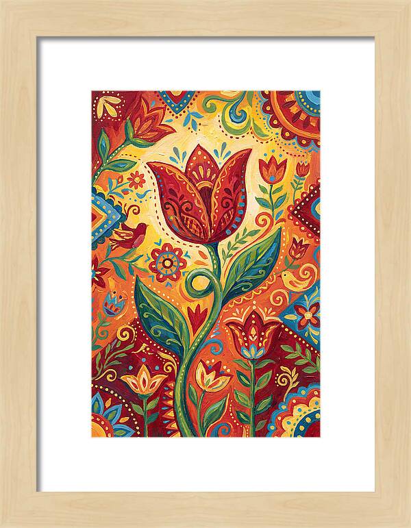 Red Tulip Folk Art