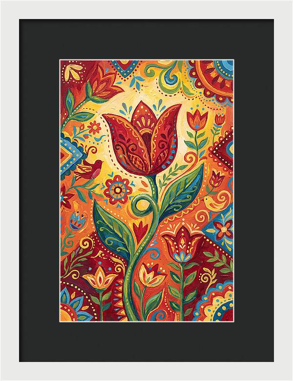 Red Tulip Folk Art