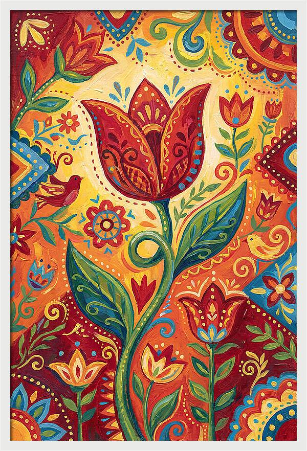 Red Tulip Folk Art