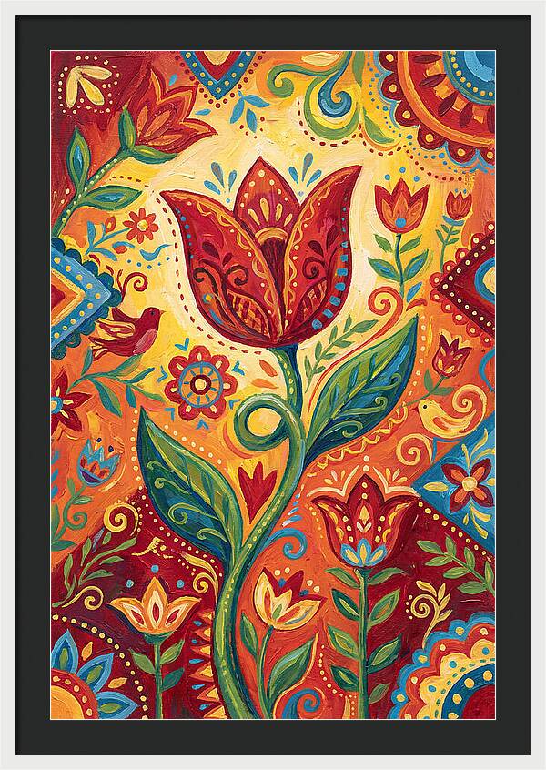Red Tulip Folk Art