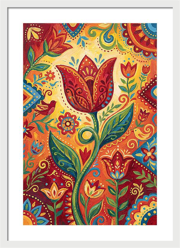 Red Tulip Folk Art