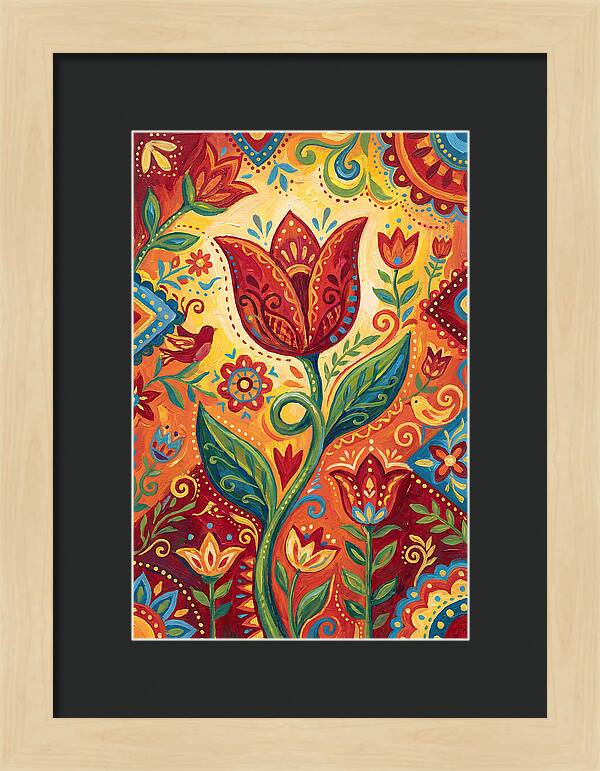 Red Tulip Folk Art
