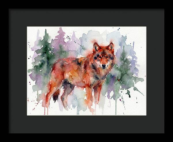 Red Wolf Among Pines