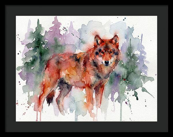 Red Wolf Among Pines