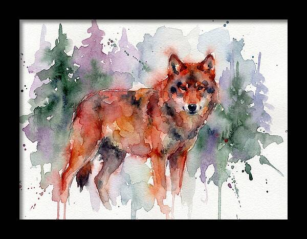 Red Wolf Among Pines