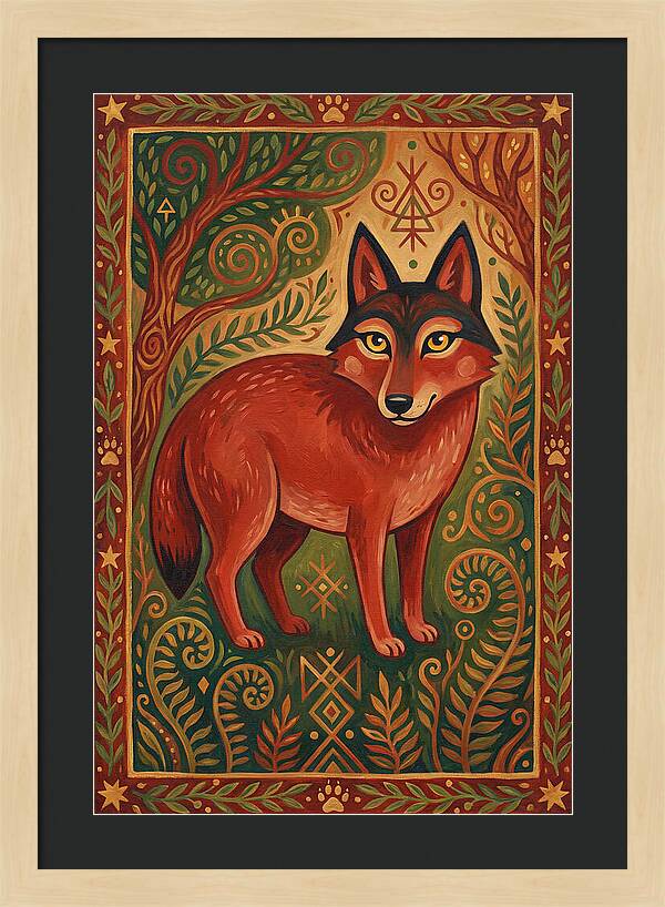 Red Wolf Folk Art