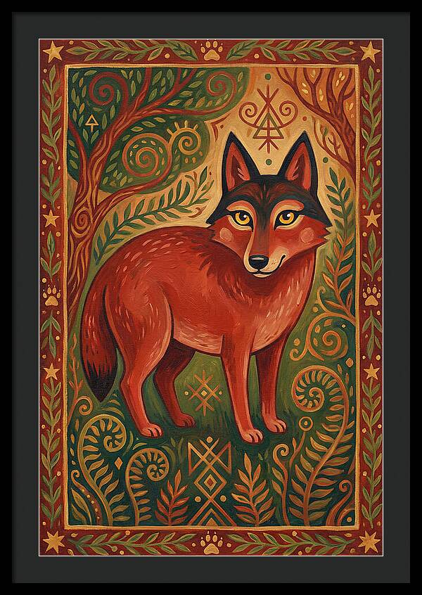 Red Wolf Folk Art