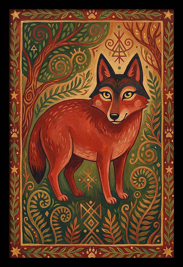 Red Wolf Folk Art