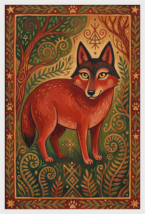 Red Wolf Folk Art