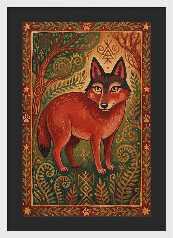 Red Wolf Folk Art
