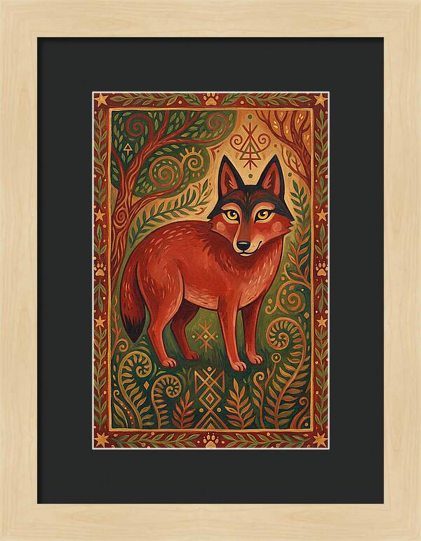 Red Wolf Folk Art