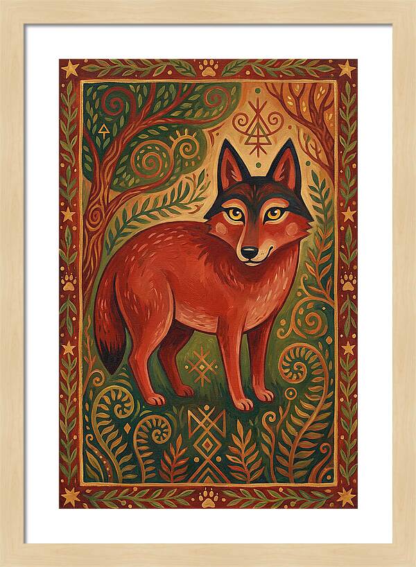 Red Wolf Folk Art