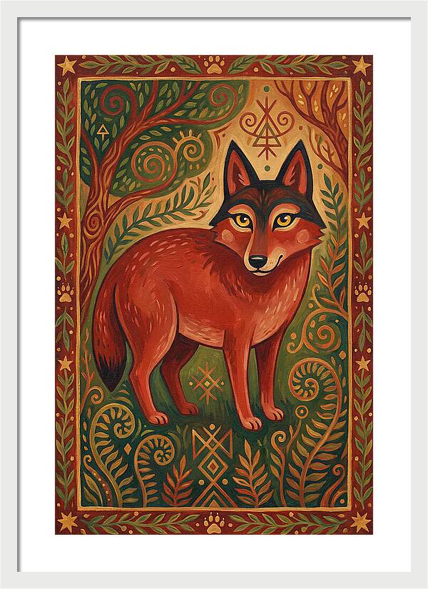 Red Wolf Folk Art