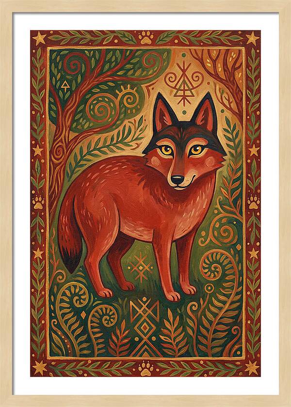 Red Wolf Folk Art