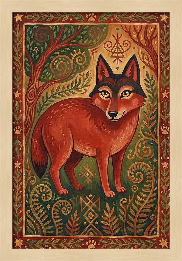 Red Wolf Folk Art
