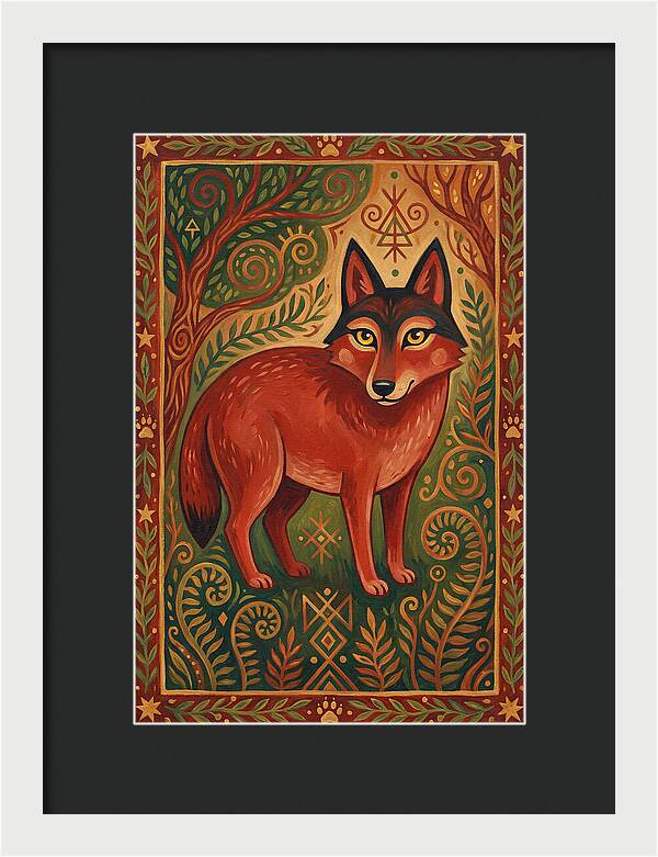Red Wolf Folk Art