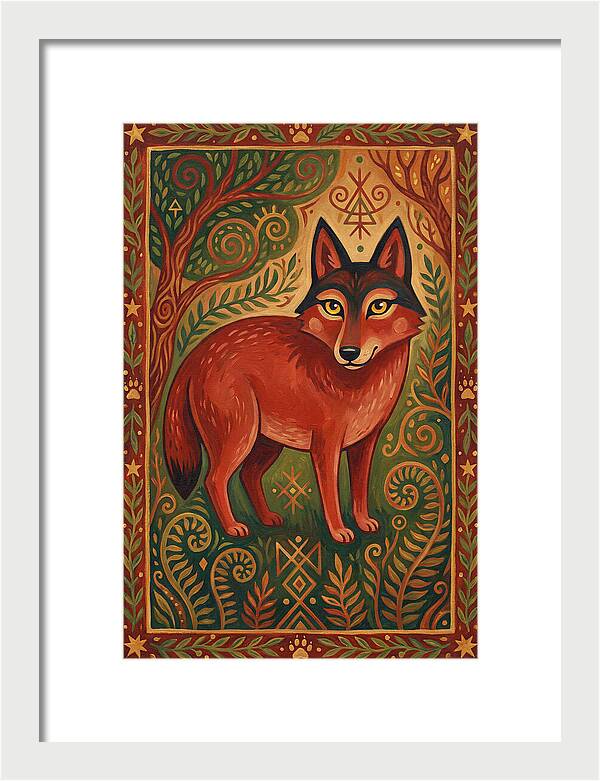 Red Wolf Folk Art