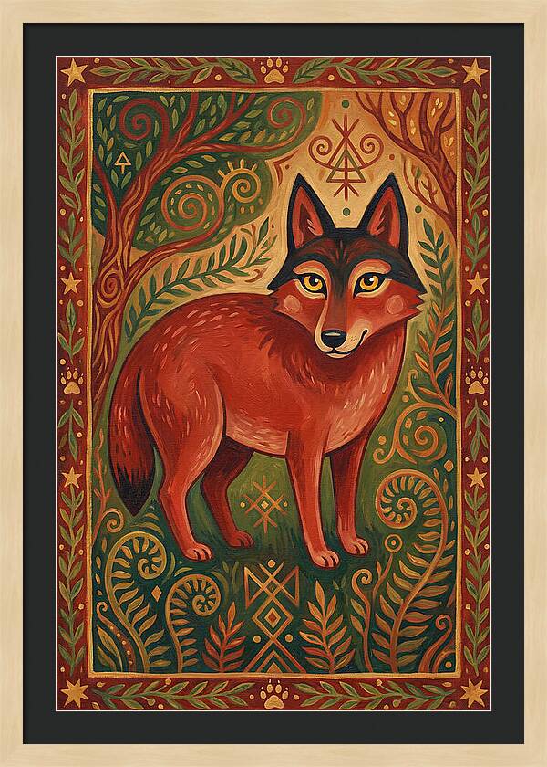 Red Wolf Folk Art