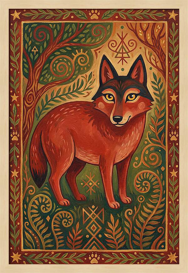 Red Wolf Folk Art