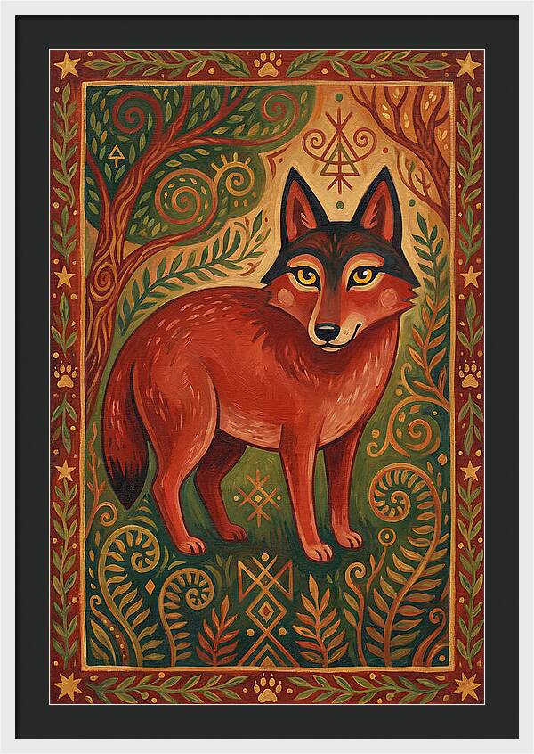 Red Wolf Folk Art