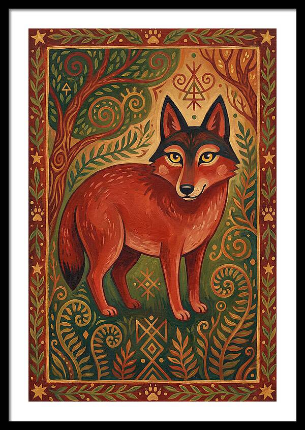 Red Wolf Folk Art
