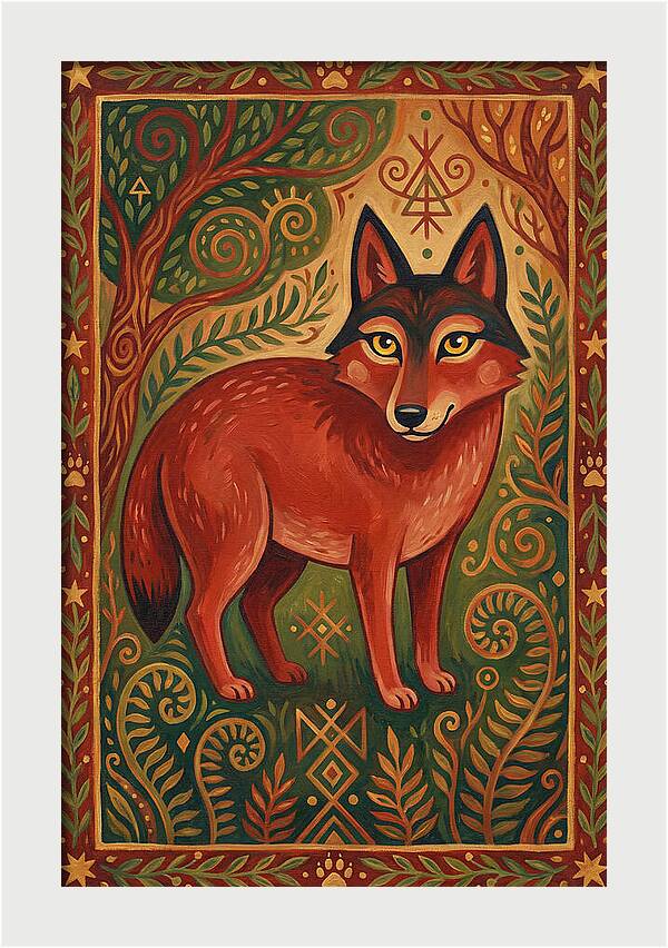 Red Wolf Folk Art