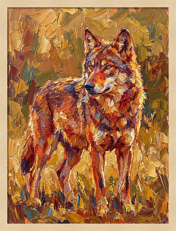 Red Wolf In Mediterranean Landscape